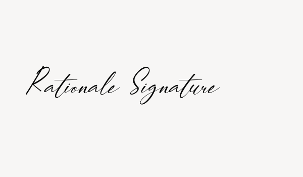 Rationale Signature Font