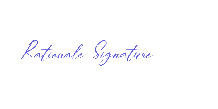 Rationale Signature Font Download