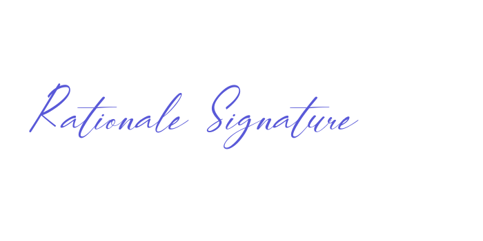 Rationale Signature Font