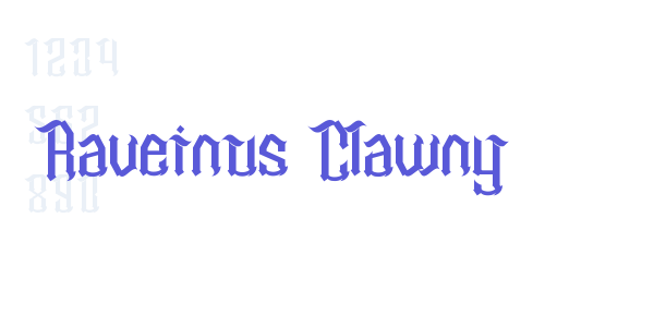 Raveinus Clawny font free