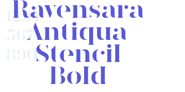 Ravensara Antiqua Stencil Bold font free