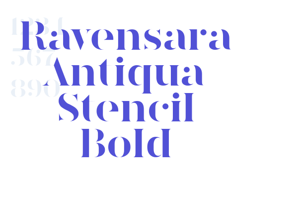 Ravensara Antiqua Stencil Bold