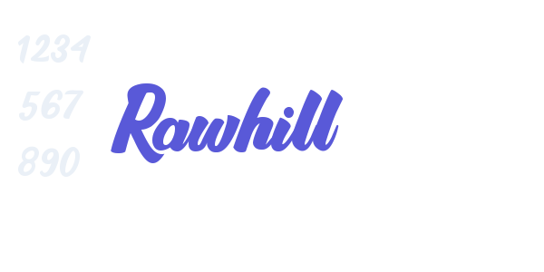 Rawhill font free