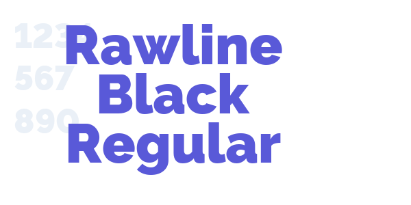 Rawline Black Regular font free