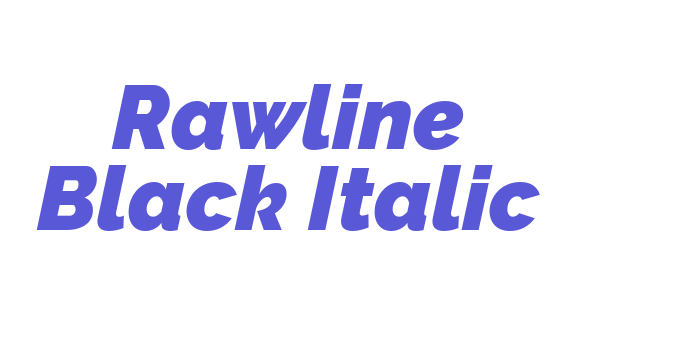 Rawline Black Italic Font Download