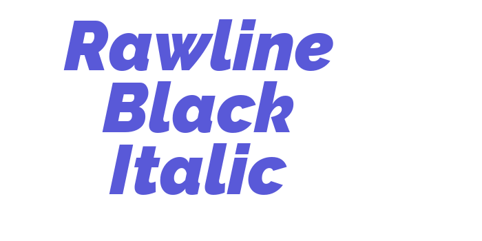 Rawline Black Italic Font