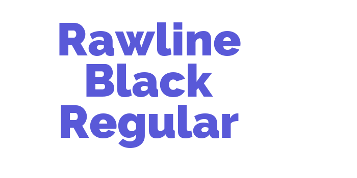 Rawline Black Regular Font Download