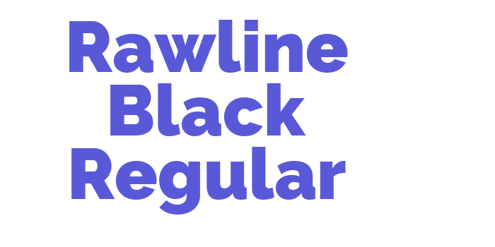 Rawline Black Regular Font