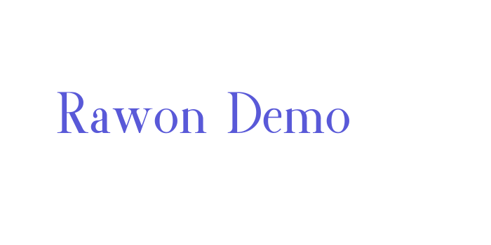 Rawon Demo Font Download