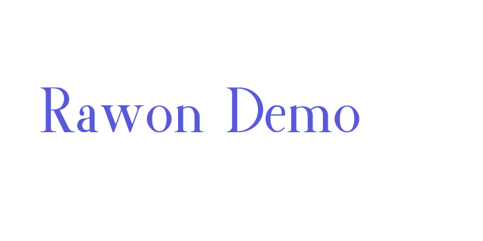 Rawon Demo Font