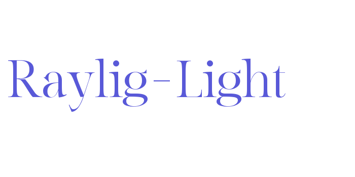 Raylig-Light Font