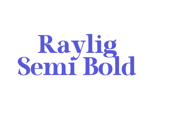 Raylig Semi Bold Font