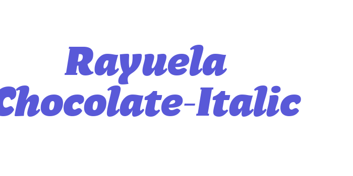 Rayuela Chocolate-Italic Font Download