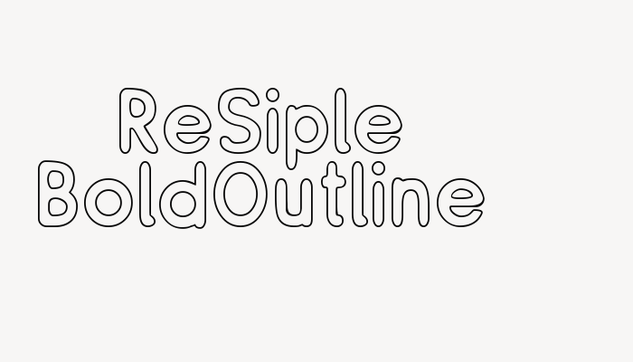 ReSiple BoldOutline font download