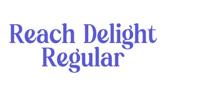 Reach Delight Regular Font Download