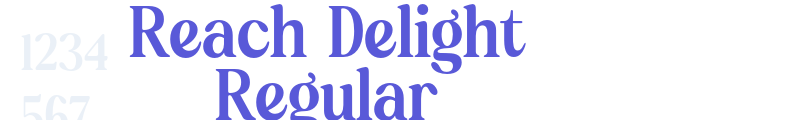 Reach Delight Regular font