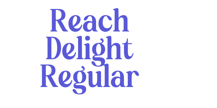 Reach Delight Regular Font