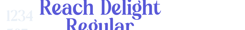 Reach Delight Regular font