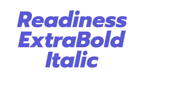 Readiness ExtraBold Italic Font Download