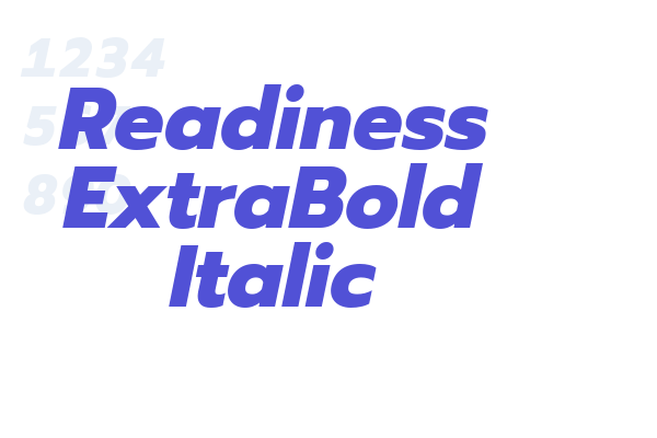 Readiness ExtraBold Italic