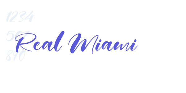 Real Miami font free