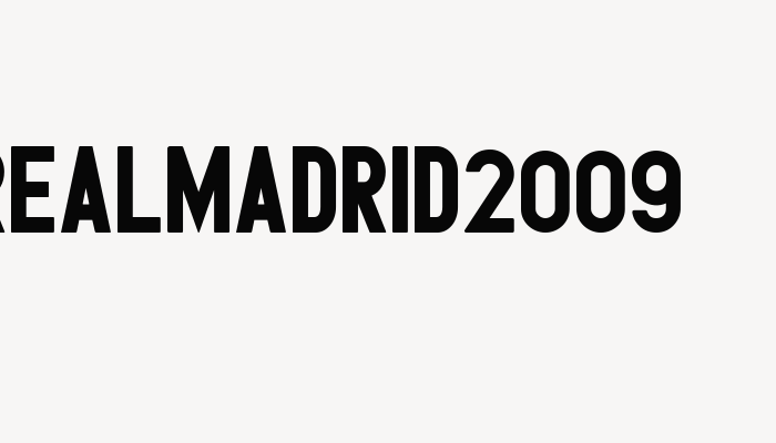 RealMadrid2009 font download