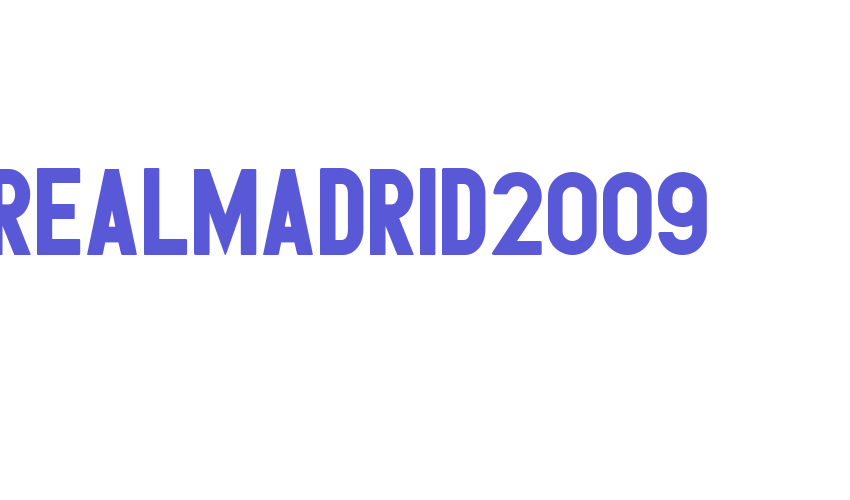 RealMadrid2009 Font Download