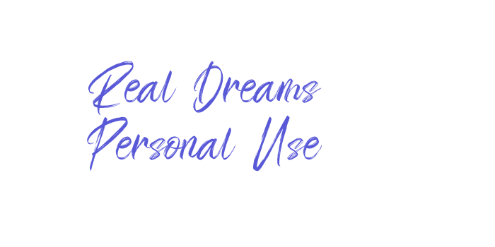 Real Dreams Personal Use Font Download