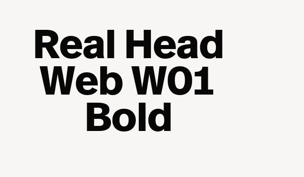 Real Head Web W01 Bold Font