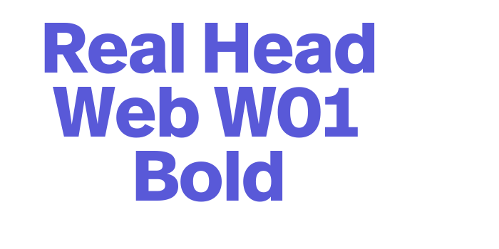 Real Head Web W01 Bold Font