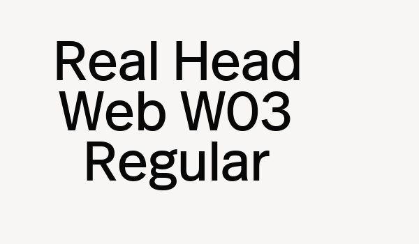 Real Head Web W03 Regular Font