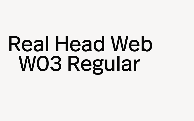 Real Head Web W03 Regular Font