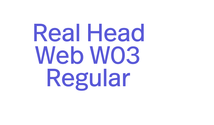 Real Head Web W03 Regular Font