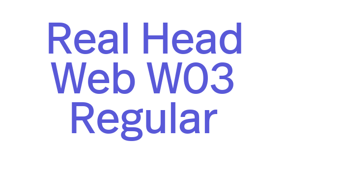 Real Head Web W03 Regular Font Download