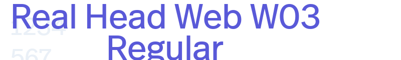 Real Head Web W03 Regular font