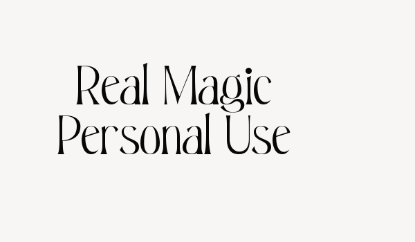 Real Magic Personal Use Font