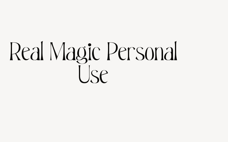 Real Magic Personal Use Font