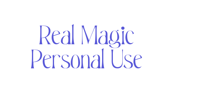 Real Magic Personal Use Font Download