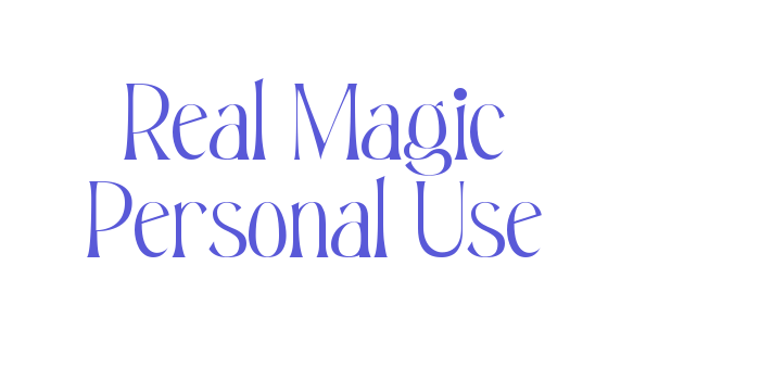 Real Magic Personal Use Font