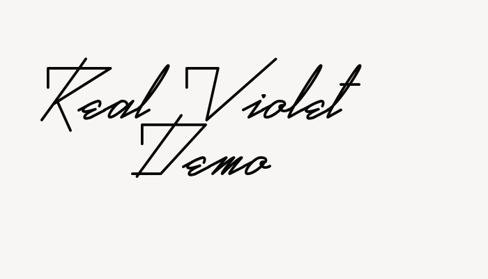 Real Violet Demo font download