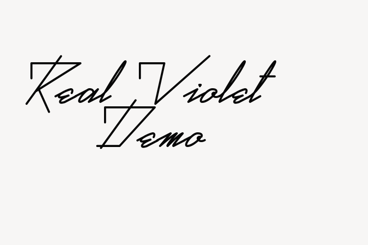 Real Violet Demo font download