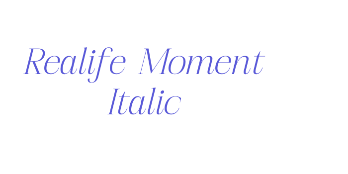 Download Realife Moment Italic Font