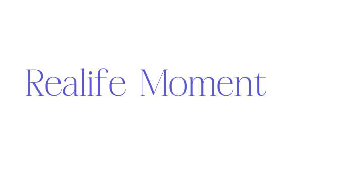 Download Realife Moment Font