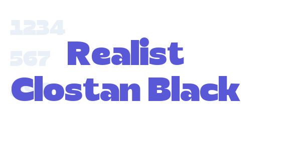 Realist Clostan Black font free