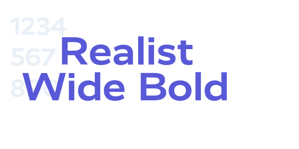 Realist Wide Bold font free