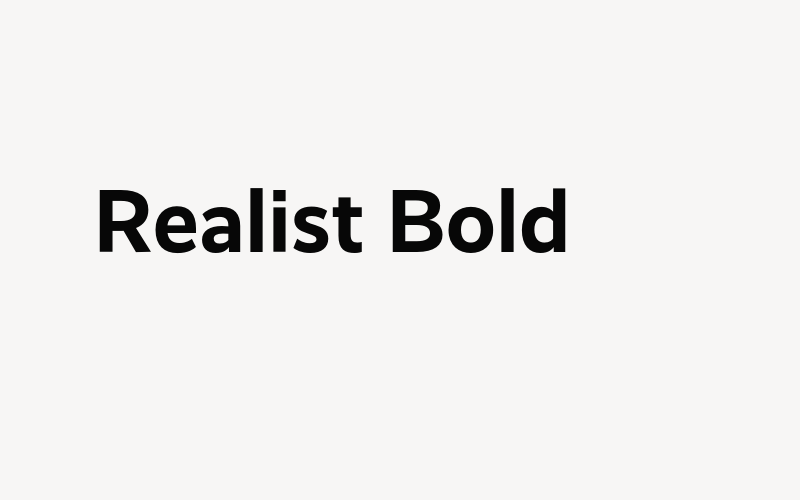 Realist Bold Font