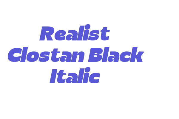 Realist Clostan Black Italic Font