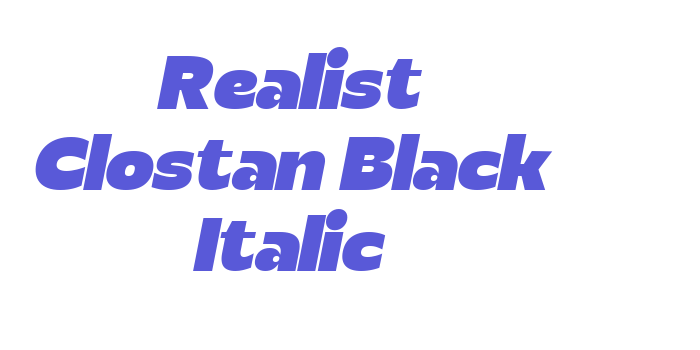 Realist Clostan Black Italic Font Download