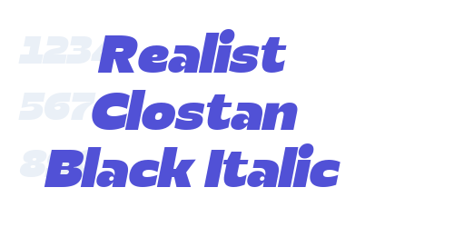 Realist Clostan Black Italic-font-download