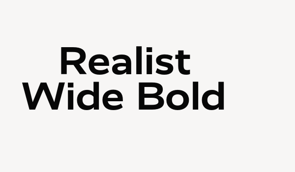 Realist Wide Bold Font